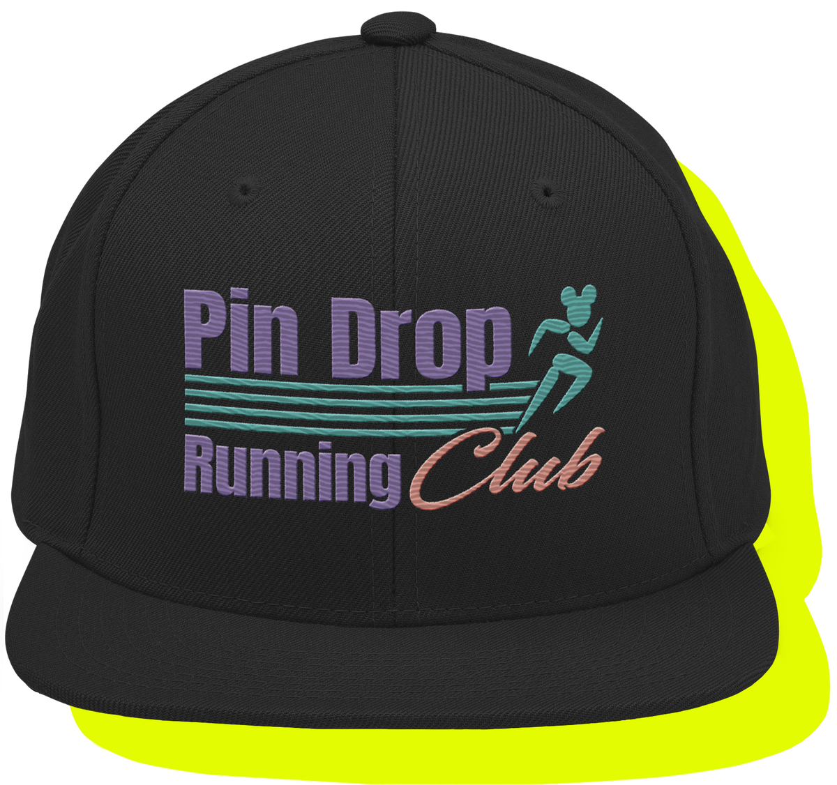 Pin Drop Running Club Snapback Hat