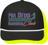 Pin Drop Running Club Black/White Golf Cap